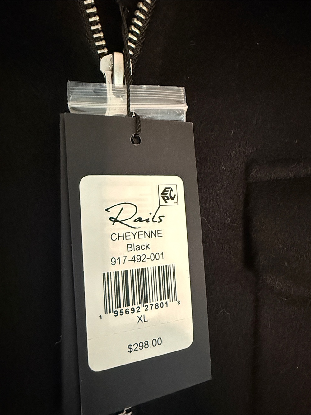 NWT Women’s Rails Wool Blend, Black, Zip Jacket w/ Chest Pockets - Size XL - Picture 5 of 6